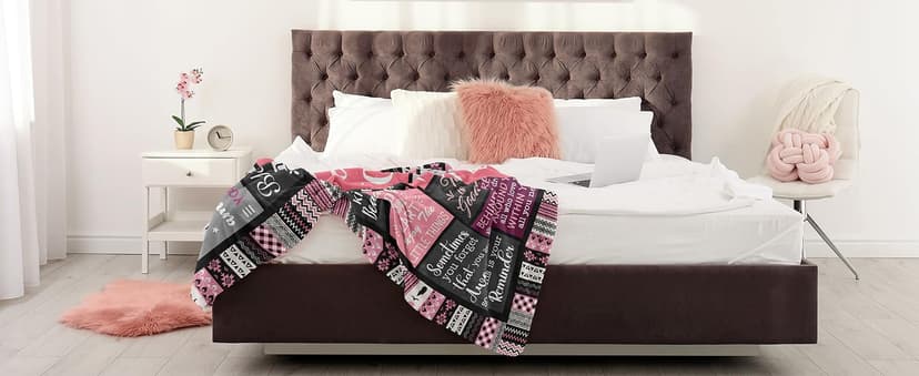 Birthday Gifts for Women Girls Throw Blanket 60"X50", Happy Birthday Decorations for Women, Gifts for Women Birthday Unique, Womens Birthday Gift Ideas for Her Friend Mom Sister Grandma Wife