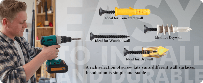 ClefArc Guitar Wall Mount - U-Shape Hardwood Guitar Hanger, Black Walnut Stand Wall Hangers, Pick Holders, Guitar Gifts for Guitarists, Guitar Accessories, with 6 Assorted Guitar Picks