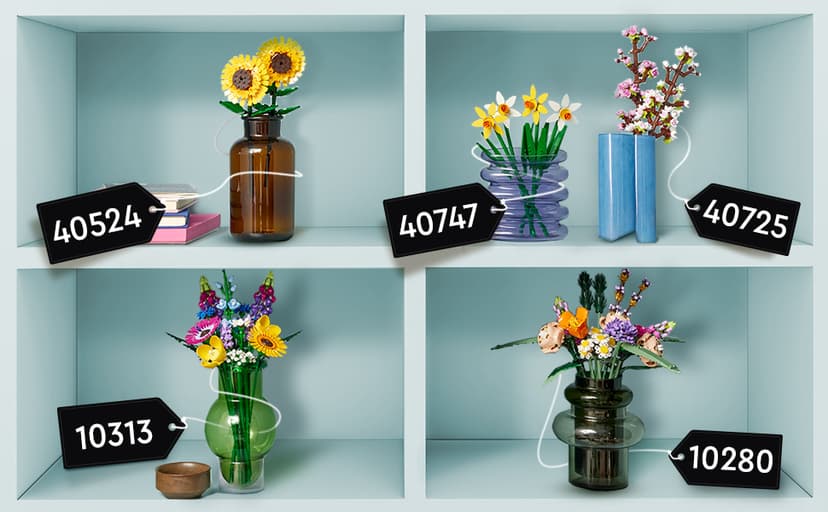 LEGO Sunflowers Building Toy for Kids, Girls and Boys Ages 8+ - Artificial Sunflowers for Home Decor and Display - Birthday Gift Idea for Lovers of Plants & Flowers - 40524