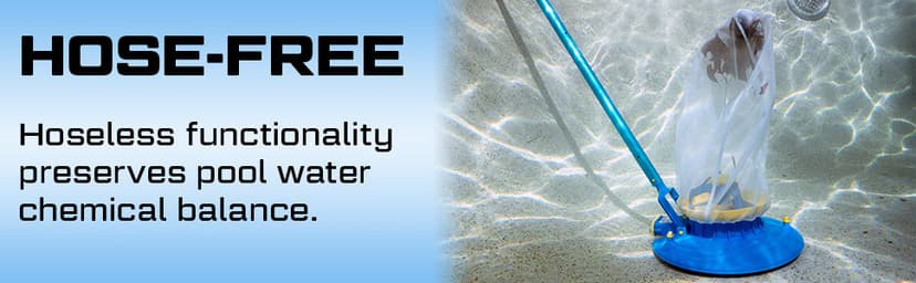 POOL BLASTER Leaf Vac Cordless Hoseless Pool Leaf Vacuum & Skimmer, Battery-Powered Swimming Pool Leaf Catcher with Heavy Duty Mesh Bag, for Inground and Above Ground Pools, by Water Tech