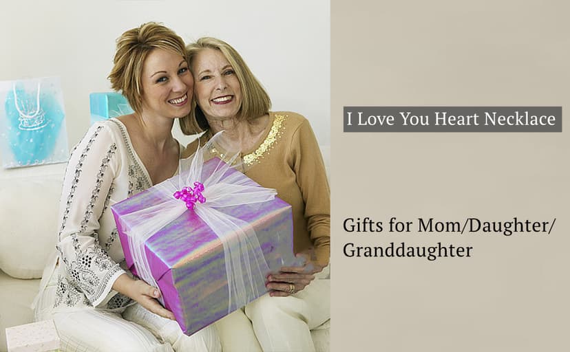 Heart Pendant Gold Necklace for Women Moissanite Lab-Created Gem I Love You Wedding Anniversary Birthday Christmas Valentine Engagements Mothers Day Jewelry for Wife Her Girlfriend Mom Daughter