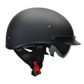 VEGA Warrior Motorcycle Half Helmet with Sunshield/Adjustable Size Dial DOT Half Face Skull Cap for Bike Cruiser Chopper Moped Scooter ATV