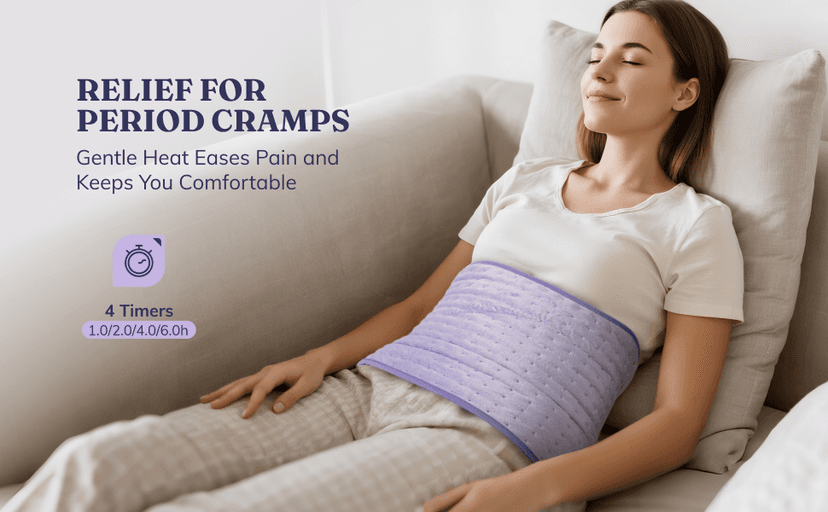6 Heat Levels, 4 Timers, Moist Heat Pad for Neck Shoulder Abdomen Back, Ideal Gifts for Women Christmas Gift for Mom & Women, Heating Pad for Period Cramps & Back Pain B0FKYN2994