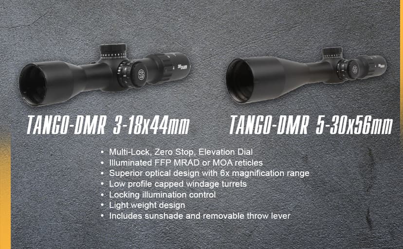 SIG SAUER Tango-MSR LPVO 1-6x24mm Waterproof Fogproof Rugged Tactical Hunting Rifle Scope | Second Focal Plane/SFP/F2 | Includes Alpha-MSR Aluminum Mount, Flip-Back Lens Covers