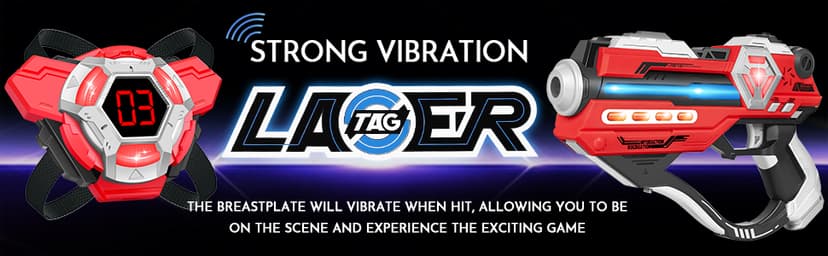 IJO Laser Tag Guns Set of 2 Laser Tag with Digital LED Score Display Vests for Teens, Family and Adults Fun,Birthday Gift Toys for Kids Ages 6 7 8 9 10 11 12+Year Old Boy & Girls