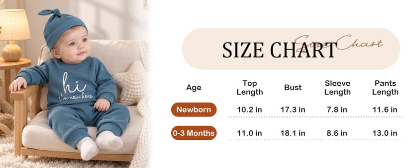 Hat Long Shirt Long Pants Outfits Set Newborn Set Baby Boys Girls New Baby Cotton Coming Home Clothes Outfits B0HBQGWX2J