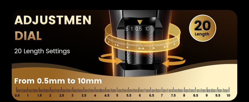 Men's Beard Trimmer-All-in-One Mustache Trimmer for Men with 20 Length Adjustable, Stainless Steel T-Blade for Precision Facial Hair Trimming Cordless IPX7 Waterproof Wet/Dry Clipper,LED Display