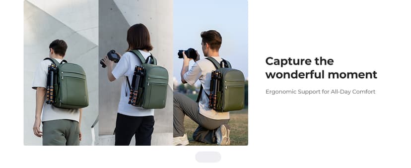 K&F CONCEPT Camera Bag Backpack, Professional DSLR/SLR/Mirrorless Camera Backpack, Photography Camera Case with Tripod Holder & Rain Cover Compatible with Canon/Sony/Nikon/FUJIFILM