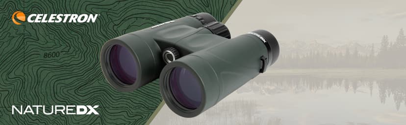 Celestron - Nature DX 8x42 Binoculars – Ideal for Birding and Outdoors – 42mm Objective Lenses – Wide 7.4° Field of View – BaK-4 Prisms – Fully Multi-Coated – Waterproof and Fogproof