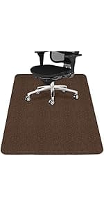 Sycoodeal Office Chair Mat for Hardwood Floor,Office Computer Gaming Chair Mat for Tile Floor,Large Floor Protector Rug,Anti-Slip,Easy to Clean,Pure Black(48"x36")