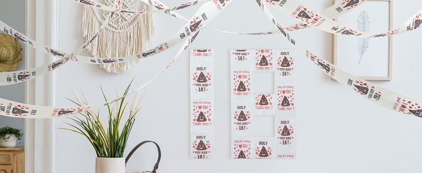 18th Birthday Gifts for Boys or Girls - Happy Prank Toilet Paper - 18th Birthday Decorations, Party Supplies Favors - Novelty Bday Present for Him, Her, Friends - 18 Years Old Funny Gag Gift for Guys