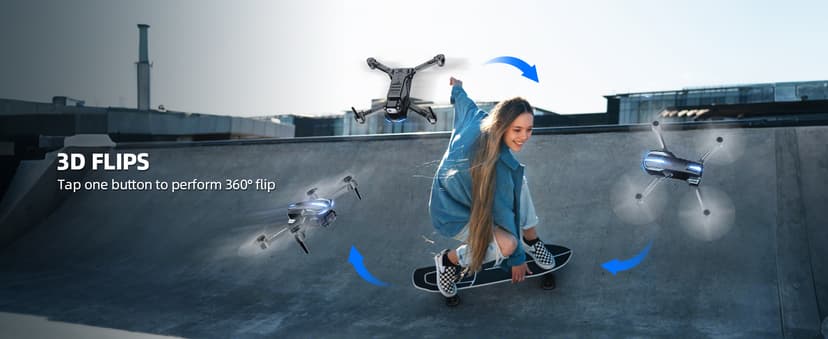 Drone with Camera for Adults Beginners Kids, Fun 1080P Foldable Mini Drone for Exciting Indoor Outdoor Play, RC Quadcopter with 2 Batteries, One Key Start, Easy to Fly, Altitude Hold, 3D Flips