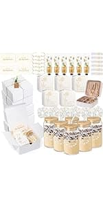 Set of 6, includes jewelry boxes, glass cups, scrunchies, knot bracelets, hand cream, lip balm and proposal cards Teenyyou 60 Pcs Bridesmaid Proposal Gift Box Set for Wedding Party,White B0FBWY1R2J