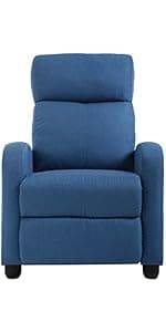 FDW Recliner Chair Push Back Sofa Home Theater Seating with Lumbar Support and Leather Padded Seat Backrest for Living Room