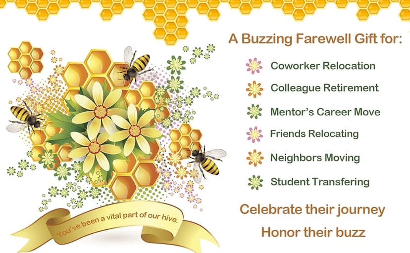 Coworker Leaving Gifts for Women Men, Going Away Gifts, Gift for Farewell Retirement Goodbye, Appreciation Gift for Leaving Coworker Friend Neighbor Teammate, Positive Bee with Card (Upgraded Version)