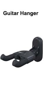 ROTOPATA Acoustic Guitar Strap with Pick Holders, Adjustable Leather Straps with 2 Buttons 2 Locks 3 Guitar Picks, Guitar Accessories for Electric Bass Ukulele, Black