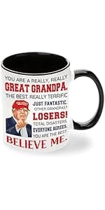 Grandpa Gifts - Grandpa Christmas Gift - Best Grandfather Ever Gifts From Grandchildren - Funny Gift For Grandfather - Father's Day Birthday Christmas Idea - Grandpas Ceramic Mug11 Oz