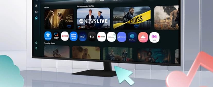 Samsung 43” Smart Monitor M7 (M70F) 4K UHD Display, Samsung Vision AI, Smart TV Apps, Gaming Hub, USB-C, HDMI and USB-A, Black, LS43FM702UNXZA, 2025