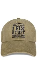 Cotton Baseball Cap Adjustable Mens Gifts Ideas for Birthday