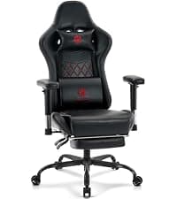 Office Chair with Adjustable Inflatable Lumbar Support,Leather Ergonomic Computer Desk Chair with Flip-up Arms,Adjustable Tilt Lock,Swivel Rolling Executive PC Chair for Work,Study,Meeting.Grey