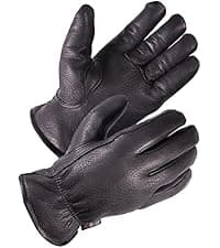 SKYDEER Premium Full Deerskin Suede Leather Soft Winter Mittens, Extra Warm 100G 3M Thinsulate, Thermal Insulated (SD3671M)