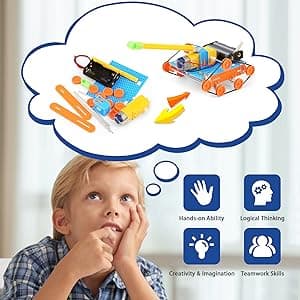 STEM Kits for Kids Crafts 6-8 8-12, Boys Gifts Toys for 6 7 8 Year Old Boy Birthday Gift Ideas, STEM Toys Crafts 6+ 7+ yr, Robotics Science Kits Activities Robot Building Age 8-10 9 10 11 12 13 14