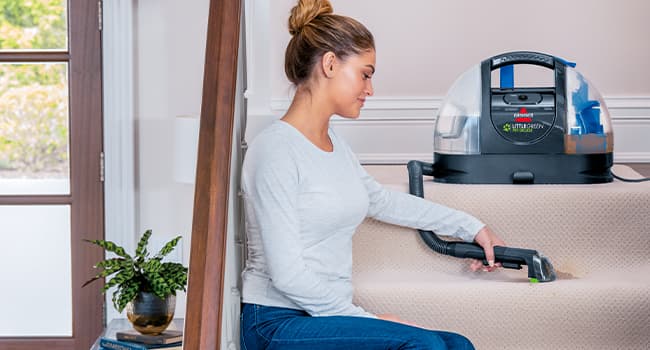 Bissell Little Green Pet Deluxe Portable Carpet Cleaner and Car/Auto Detailer, 3353, Gray/Blue