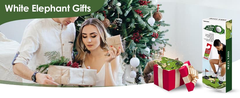 Toilet Golf Game-Practice Mini Golf in Any Restroom/Bathroom - Great Toilet Time - Dad Gifts, Funny Gifts for Dad, Funny White Elephant Gifts, Gag Gifts for Husband, Boyfriend, Men.