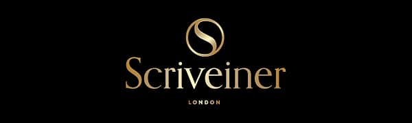 Scriveiner Silver Chrome Rollerball Pen - Stunning Luxury Pen, Real Gold Plating, Schmidt Ink Refill, Best Roller Ball Pen Gift Set for Men & Women, Professional, Executive Office, Fancy Pens