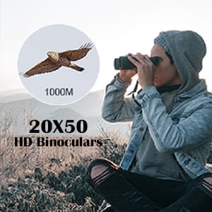 20x50 Binoculars for Adults, HD High Powered Professional Binoculars for Bird Watching Travel Stargazing Concerts Outdoor Sports-BAK4 Prism FMC Lens,Waterproof