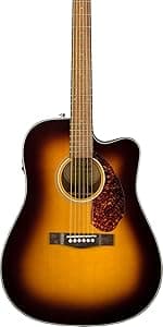 Fender CD-60SCE All-Mahogany Dreadnought Cutaway Acoustic Electric Guitar, with 2-Year Warranty, Fishman Pickup and Preamp System, Natural