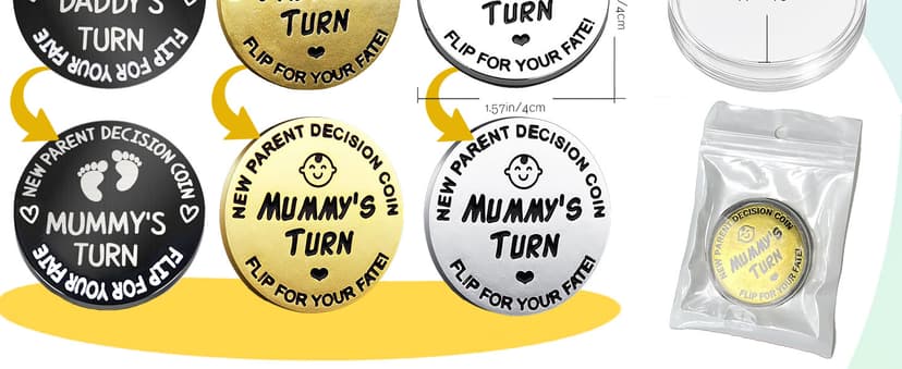 Baby Shower Gifts Parents Decision Coins for New Mom&Dad,Funny New Baby Gifts New Mom Gifts New Parents Gifts for Couples,Postpartum Gifts for Mom Essentials