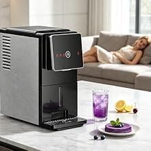 Antarctic Star Nugget Ice Maker Countertop, 33 Lbs/24H, Automatic Ice Dispenser, Self-Cleaning Portable Ice Machine, 1.8L Water Tank, Touch Screen & Auto Ice Drop, for Home/Office/Kitchen