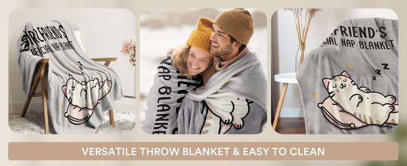 SteadStyle Gifts for Girlfriend from Boyfriend - Gifts for Her Blanket, Girlfriend Christmas Birthday Gift Ideas, Anniversary Wedding Gift for Women, Romantic Valentines Present for Her 60"X 50"