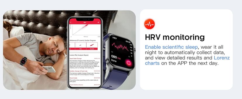Smart Watch for Men Women, 2.04" AMOLED Color Screen, 24/7 Heart Rate, Blood Oxygen, Blood Pressure, Sleep and Stress Health Monitor, Blood and Body Composition Insights, 150 Sports Modes (Black)