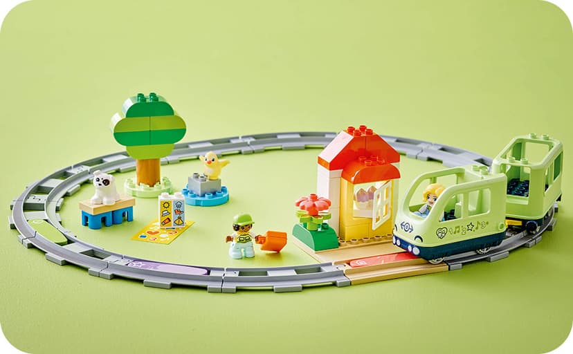 Building Toys for Toddlers, Ages 2+, Train Set, Develops Fine Motor Skills, W/ Larger Bricks & Figures, 57 Pieces, Gift Idea LEGO DUPLO Interactive Adventure Train 10427 B0CV2BX49N