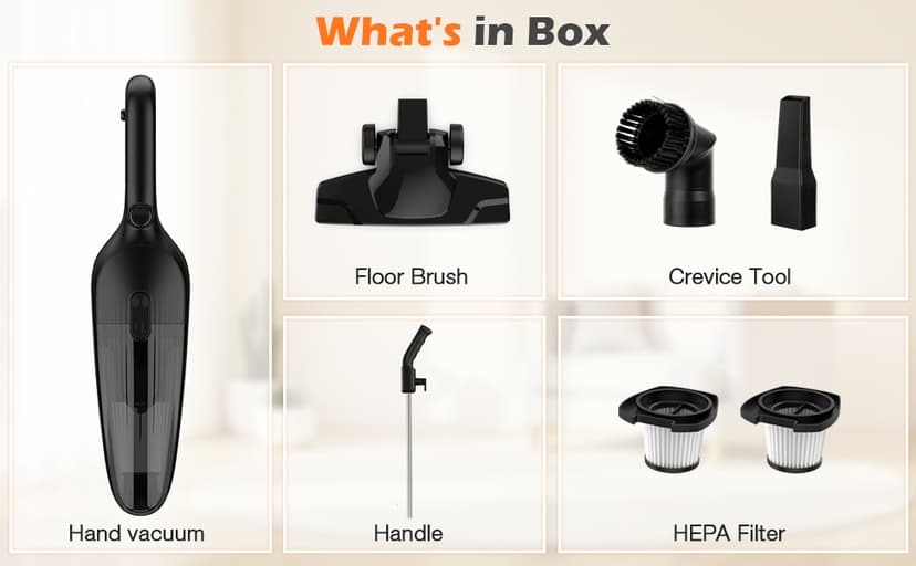 Zefiro 600W 28kpa Small Corded Stick Vacuum,16Ft Corded Handheld Vacuum Cleaners for Home, Hard Floor, Carpet, Pet Hair,Dorm,RV