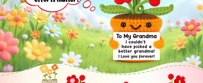 I Love You Crochet Flower Decor for Great Grandma Gigi Nana from Granddaughter Grandson Grandkids Grandparents Day Agantree art Grandma Gifts for Grandma Christmas Birthday Thanksgiving B0F626T63Q