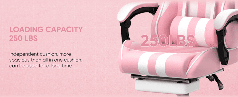 Ferghana Gaming Chairs with Footrest,Computer Game Chair,Massage Gaming Chairs,Christmas,Xmas Gift,PC Gaming Chairs for Adults Teens for Gaming Live Streaming Room(Pink,Racing Version)