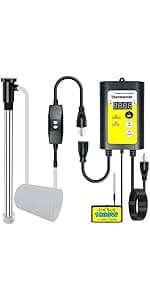 2000W Bathtub Heater | Pool Heater for Above Ground Pools, Portable Extra Baptistry Heaters for Baptismal Water Warmer, Inflatable Hot Tubs Warmer -120V Immersion Water Heaters for Bathtub