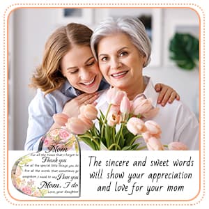 Jetec Mothers Day Gifts Acrylic Mom Birthday Sign Plaque Presents from Daughter Son Grateful Birthday Christmas Valentines Gifts, 5.91 x 5.91 x 0.55 Inches(to My Mother)