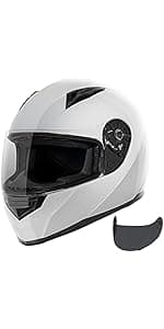 VCAN Bluetooth Integrated Full Face Motorcycle Helmet with Dual Visor