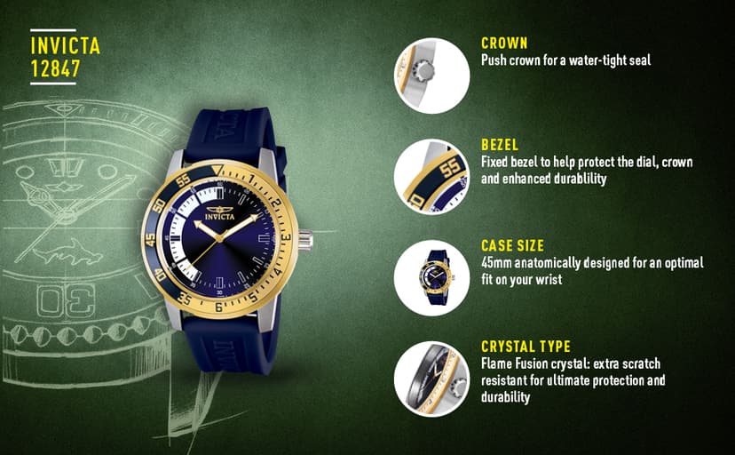 Invicta Men's Specialty Silicone Quartz Watch