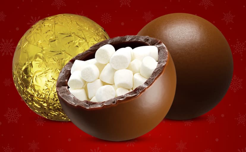 Chocolate Bombs Gift Set - 6 Pack - Cocoa Bombs Premium Hot Chocolate Bomb Filled with Marshmallows and Cocoa Mix - Makes 6 Large Servings - Gift Box.