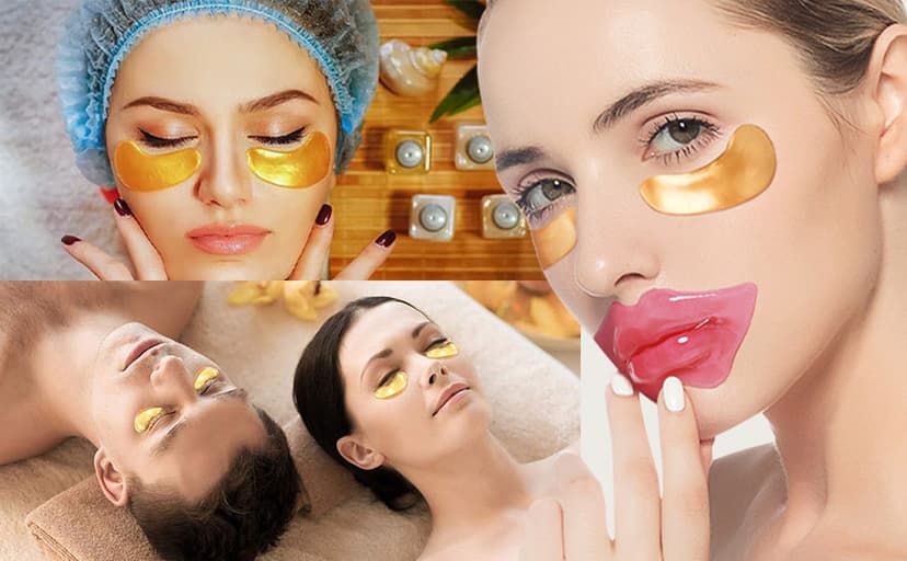 30 Pairs Lip Masks & Eye Masks,24K Gold Gel Crystal Collagen Eye Patches for Puffy Eyes,Effectively Nourishes,Moisturizing& Reducing Dark Circle Eye Bags,Birthday Gifts for Women,Christmas Gifts