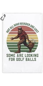 I'm Just Using My Golf Words Funny Microfiber Towel with Clip for Golfer, Mother's Day Birthday - Pink Flamingo Accessories for Women Golf Lover Mom