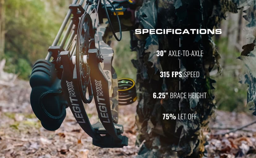 Bear Legit Maxx Ready to Hunt Compound Archery Bow, 70lb. Draw Weight