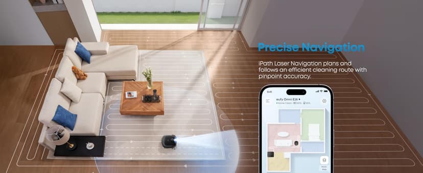 eufy Robot Vacuum E28, Portable Carpet for Deep Cleaning, HydroJet System with Roller Mop, All-in-One Robot Vacuum and Mop Combo, 20,000 Pa Suction, Zero-Tangling, Corner-to-Edge Cleaning (Upgraded)