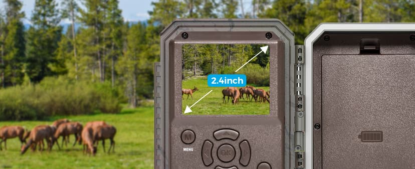 P70 (Non-Cellular,Non-WiFi) Trail Camera, 64MP 1296p, Game Cameras with No-Glow IR Night Vision, Motion Activated, Waterproof for Wildlife Deer Cams, Hunting