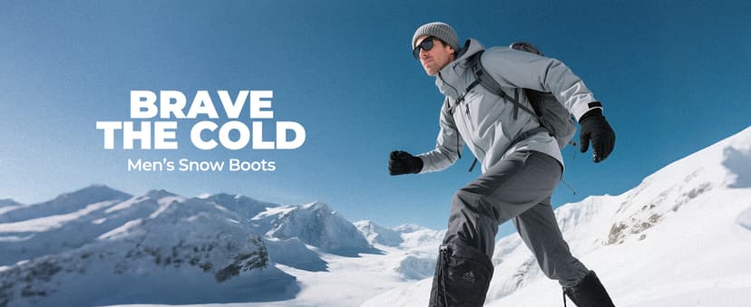 NORTIV 8 Men's Waterproof Winter Snow Boots Insulated Fur Liner Lightweight Outdoor Tall Boots